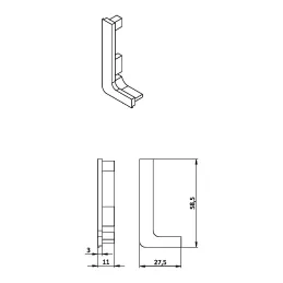 Set aluminijskih završetaka za profile GOLIAN - L / Crna mat