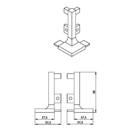 Vanjski 90° kut za profile GOLIAN - L / Aluminij