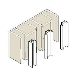 Vertikalni profil ručke za vrata GOLIAN završni / Nehrđajući čelik