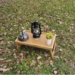 Servirni stol za jelo REST / Prirodno drvo