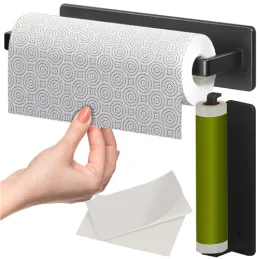 Samoljepljivi držač za rolu papira ili ručnik TRAX / Crna mat