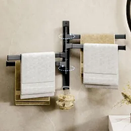 Vješalica za ručnike za zid TOWEL LUX / Crna mat