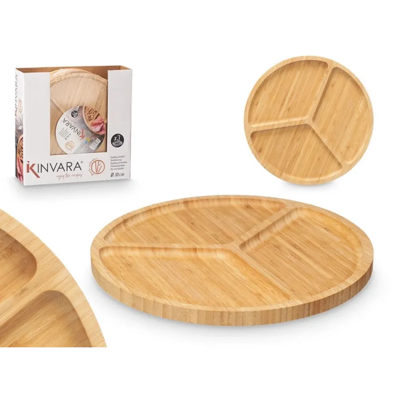 3-dijelna ploča za posluživanje MAESTRO / Bambusovo drvo