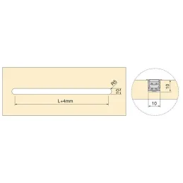 Ugradbena aluminijska letvica s LED trakom i pokrovom PYXIS / Crna mat