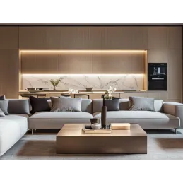 Ugradbena aluminijska letvica s LED trakom i pokrovom PYXIS / Crna mat