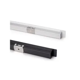 Ugradbena aluminijska letvica s LED trakom i pokrovom PYXIS / Crna mat