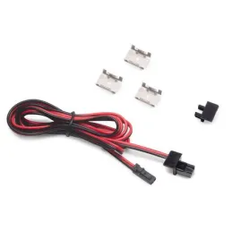 Krajni utikač s napojnim kabelom 1,5m za profil PYXIS / Crna