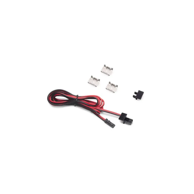 Krajni utikač s napojnim kabelom 1,5m za profil PYXIS / Crna