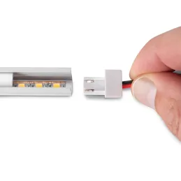 Krajni utikač s napojnim kabelom 1,5m za profil PYXIS / Aluminij