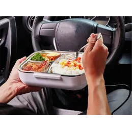 Električna kutija za ručak s grijanjem LUNCHBOX / Bijela