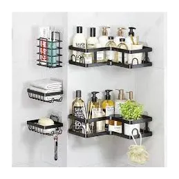 Set od 5 visećih polica NORD / Crna mat