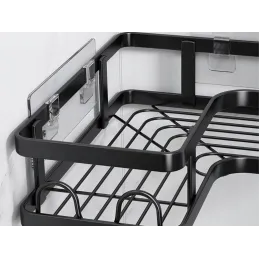 Set od 5 visećih polica NORD / Crna mat