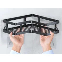 Set od 5 visećih polica NORD / Crna mat