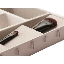 12-dijelni modularni organizator za kozmetiku za ladicu LEONA / Krem