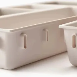 12-dijelni modularni organizator za kozmetiku za ladicu LEONA / Krem