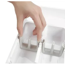 Plastični podesivi organizator za pribor s pretincima AMARO / Bijela