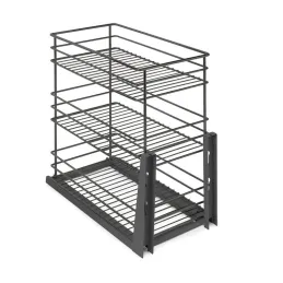 Izvlačna trostruka košara s mekanim zatvaranjem ANDROMEDA / Antracit