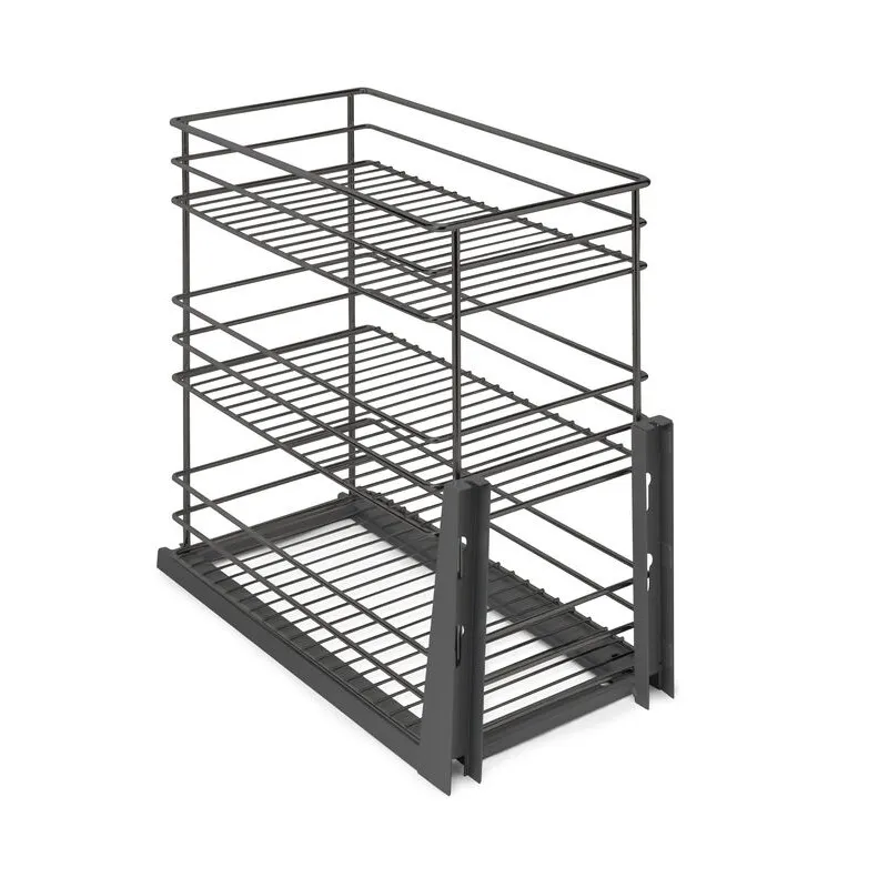 Izvlačna trostruka košara s mekanim zatvaranjem ANDROMEDA / Antracit