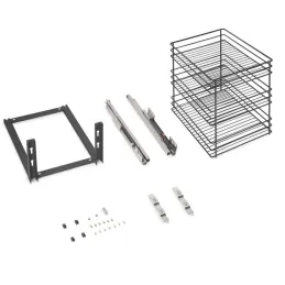 Izvlačna trostruka košara s mekanim zatvaranjem ANDROMEDA / Antracit