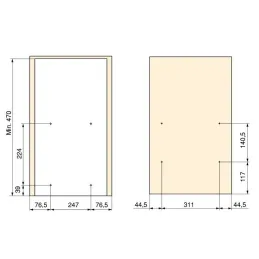 Izvlačna trostruka košara s mekanim zatvaranjem ANDROMEDA / Antracit