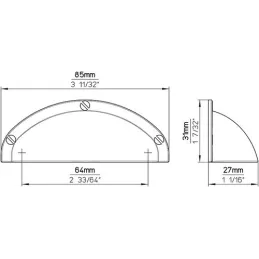 Ručka ZENA / Starosrebrna