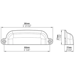 Ručka MALANO / Crna mat