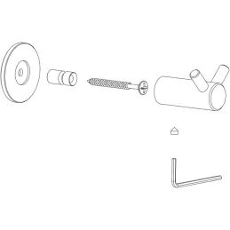 Vješalica INDUST UNO / Crna mat