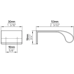 Ručka za rub SLIM / Crna mat