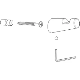 Vješalica ORTEGO / Zlatno brušena