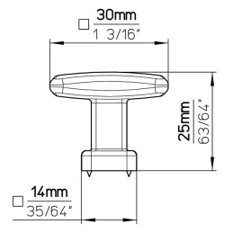 Ručka knop VIENNA / Crna patina