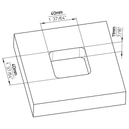 Ugradbena ručka ALOS / Aluminij