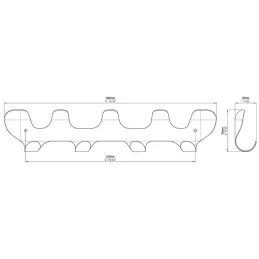 Vješalica za zid ELNA / Crna mat