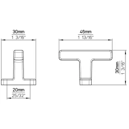 Ručka knopka REBECA / Crna mat