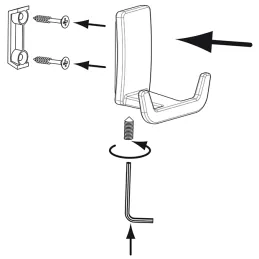 Vješalica TANIA L / Crna mat