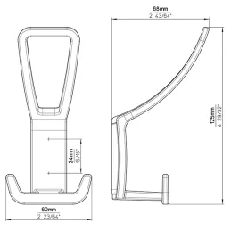 Vješalica TANIA XL / Crna mat