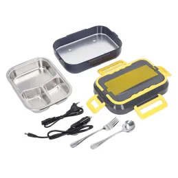 Električna posuda za ručak s grijanjem LUNCHBOX / Crno - žuta