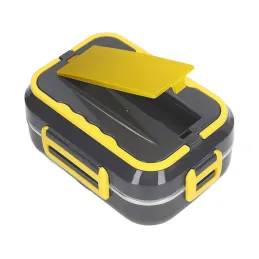 Električna posuda za ručak s grijanjem LUNCHBOX / Crno - žuta