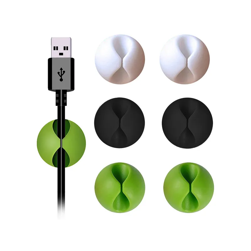 Set od 6 samoljepljivih držača za kabele / Mješavina boja