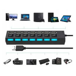 Razvodna utičnica 7x USB-A 2.0 / Crna mat