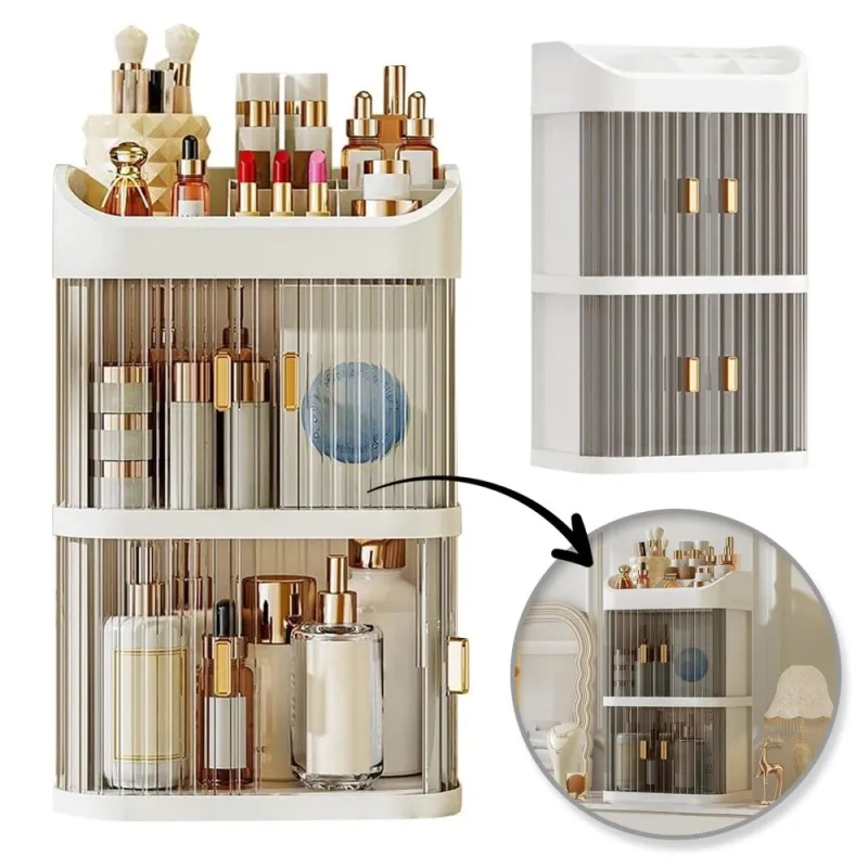 Organizator za kozmetiku na katove KARA / Bijelo-zlatna