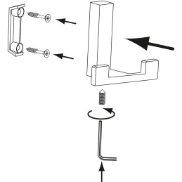 Vješalica NEXT DUO / Sjajni krom