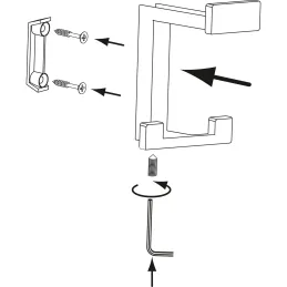 Vješalica NEXT TRIO / Sjajni krom