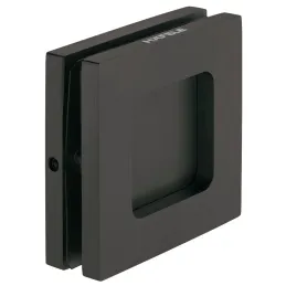 Obostrana ručka za staklena vrata TAXO SQUARE / Grafitno crna