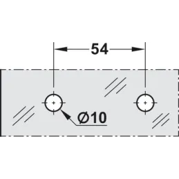 Obostrana ručka za staklena vrata TAXO SQUARE / Grafitno crna