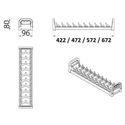 Držač za posude SEPARAX / Antracit