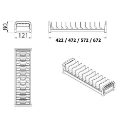 Držač za tanjure SEPARAX / Antracit
