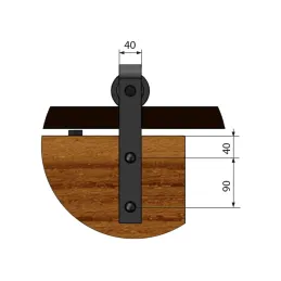 Set za klizna vrata INDUSTRIA SIMPLE 2m / bez prigušivanja
