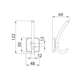 Vješalica PORTAS / Bijela mat