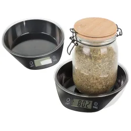 Dizajnerska kuhinjska vaga 5kg s posudom TARE / Crna