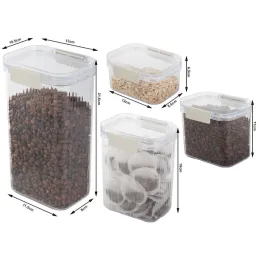 5-dijelni set luksuznih spremnika za hranu LUXBOX / Prozirno